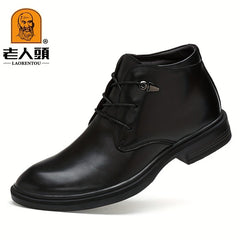 LAORENTOU Crocodile Embossed Oxford Boots