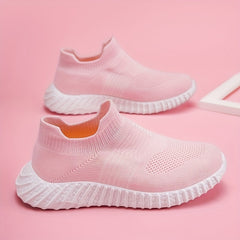 Boys' Striped Non Slip Walking Shoes Lightweight Soft Sole Socks for Outdoor