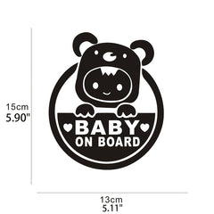 Baby On Board Sign Car Decal Sticker Hangover Carlos & Baby Footprint Heart