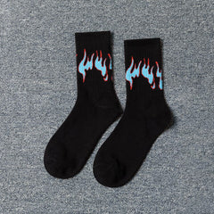 Childlike Fire Pattern Crew Socks