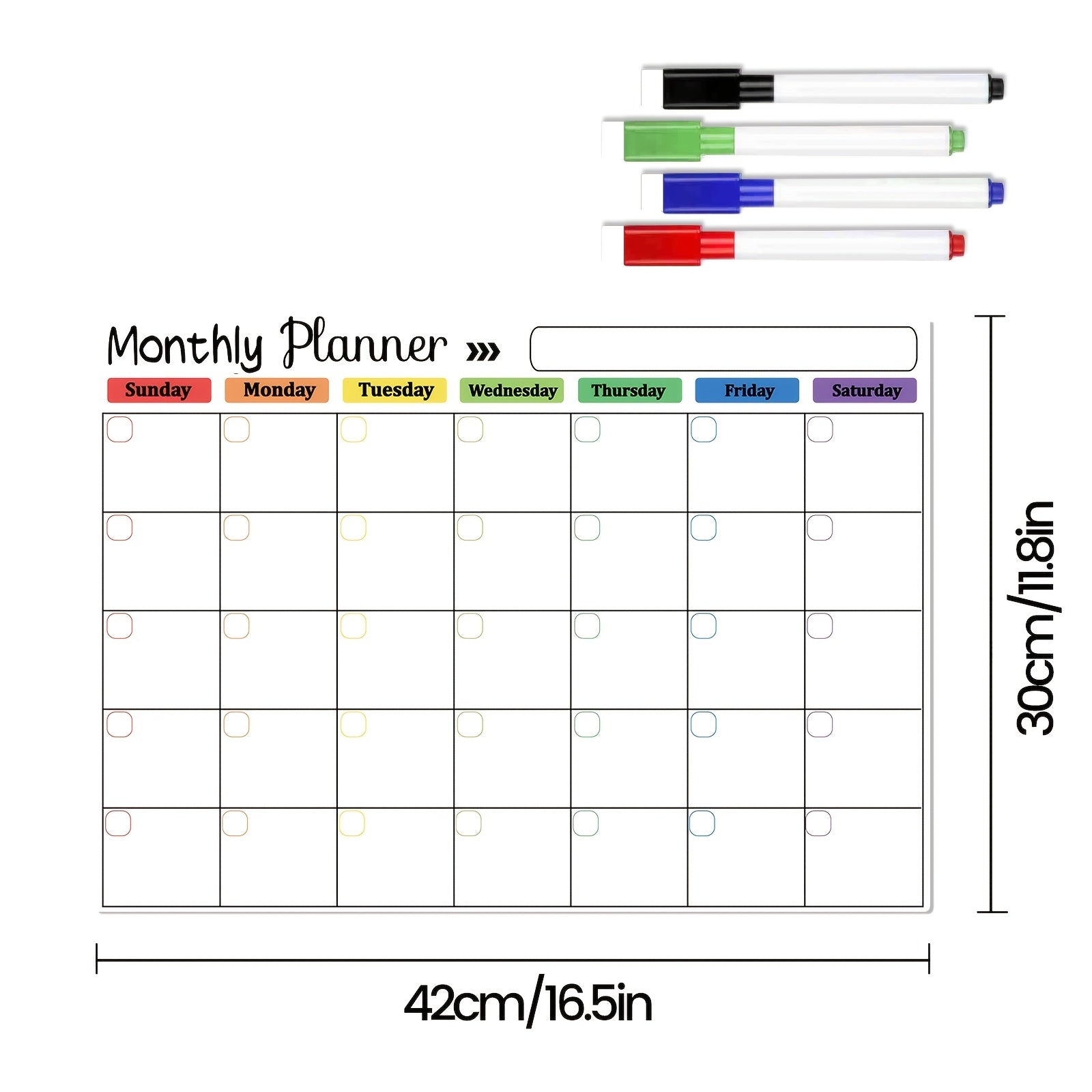 Uinkit Fridge Calendar Magnetic Dry Erase Calendar Weekly Planner 16.5x11.8