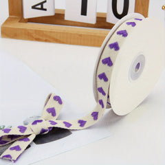 9m Embroidery Peach Heart Webbing Flower Gift Wrapping Cake Baking Packaging