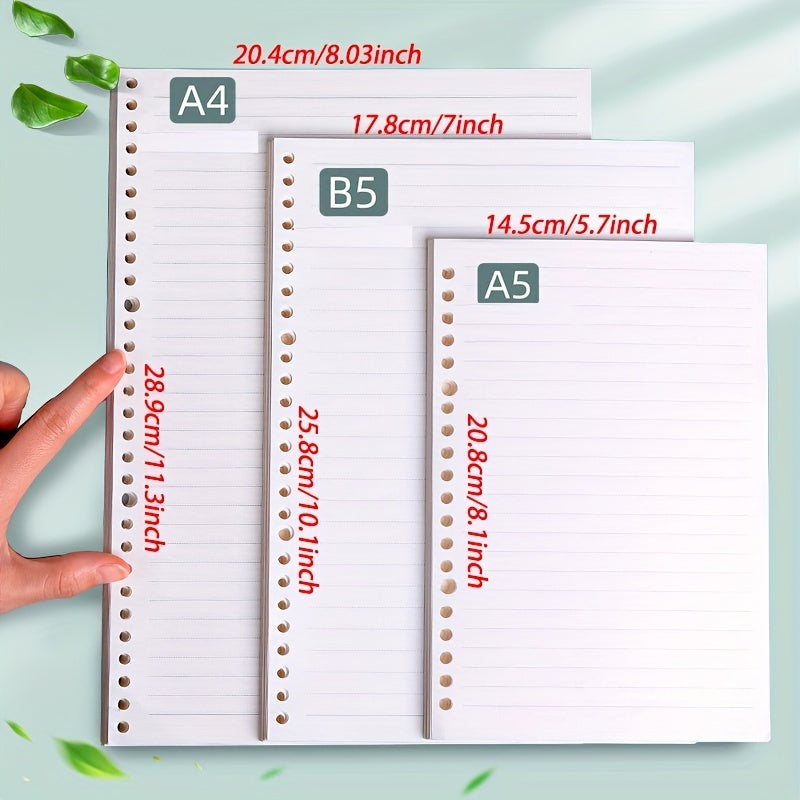 Loose Leaf Core Paper 60 Sheets 120 Pages 80g 26 Hole A5 B5 A4 Road Paper