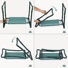 Folding Garden Kneeling Stool with Fabric Bag Multifunctional Tool