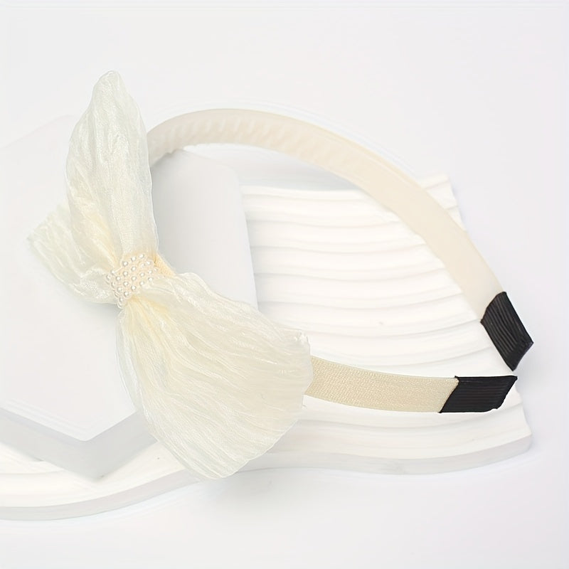 Mesh Bow Hairband for Girls Princess Style Head Buckle