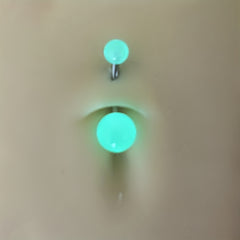 6 Pcs Glow Dark Belly Button Rings 14G Stainless Steel Sexy Body Piercing Jewelr