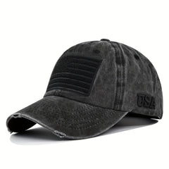 Distressed Baseball Cap 3D Embroidery Washed Dad Hat