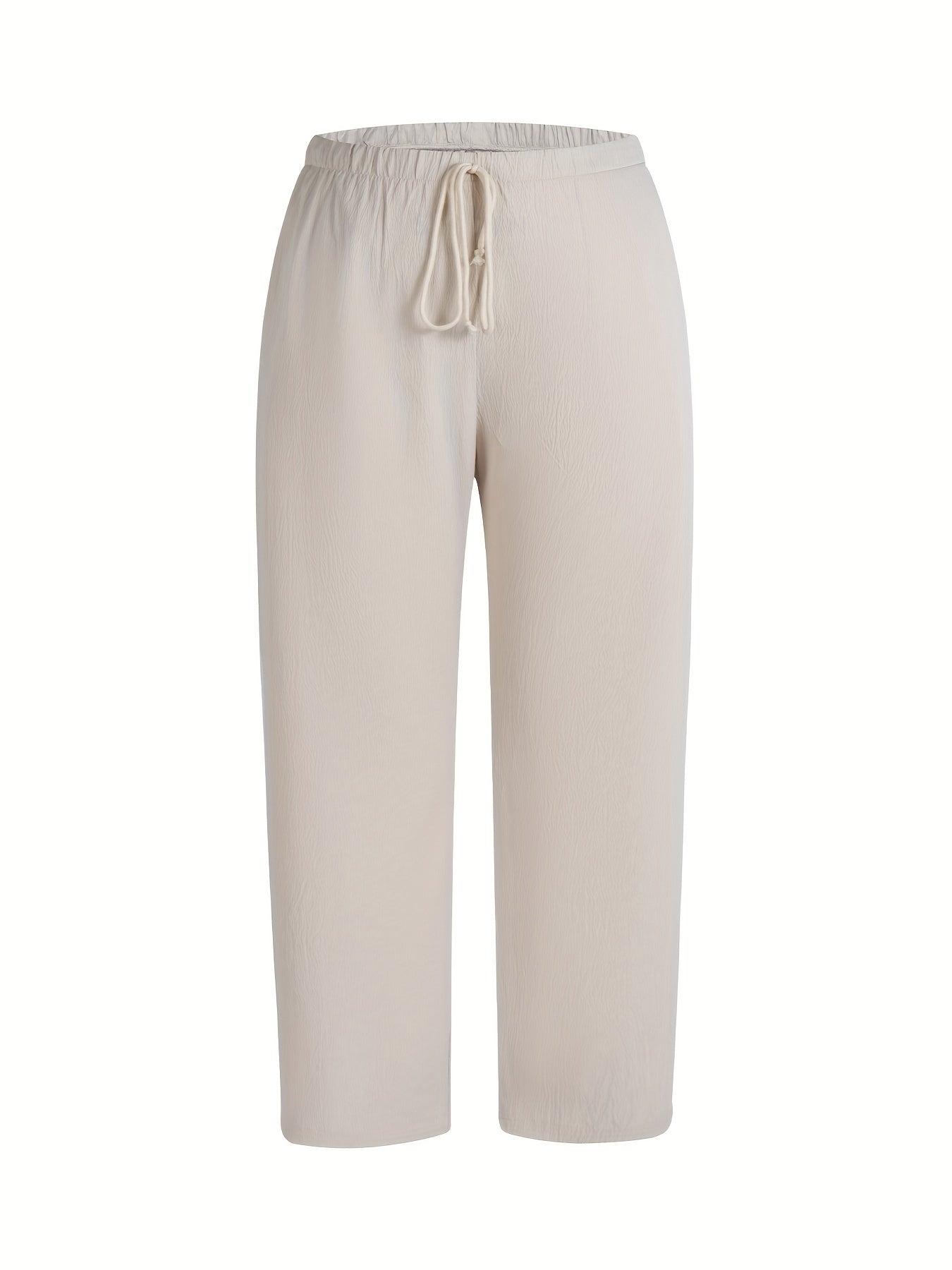  Drawstring Wide Leg Pants With Pockets