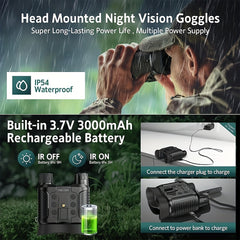 HD 10X Night Vision Binoculars 1080P Infrared Zoom USB Charging