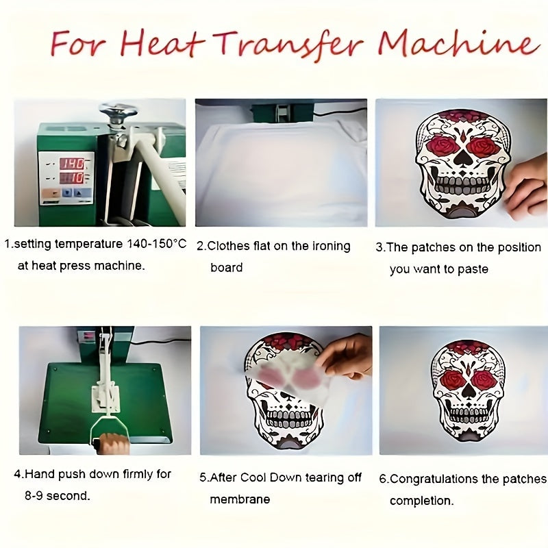 Washable Heat Transfer Stickers for T Shirts Hoodies Pillows