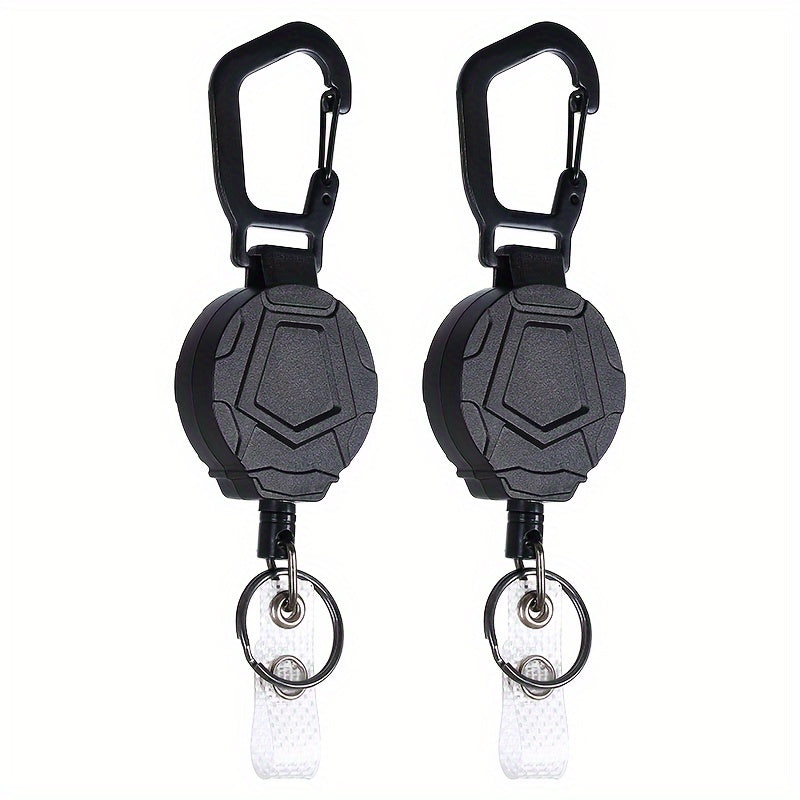 Portable Heavy Duty Retractable Keychain with Steel Wire Rope for Outdoor