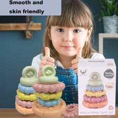Soft Stack Blocks Ring Stacking Toys for Babies Non Toxic Plastic
