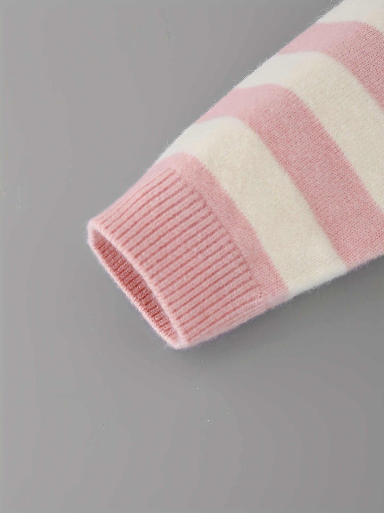Girls' Stripe & Embroidered Knit Sweater Pullovers