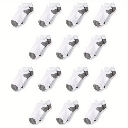 30 Pairs Kids Cotton Socks Breathable Low Cut Ankle Socks