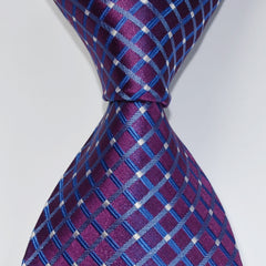 Men's Classic Necktie Patterned Tie Business Tie Grid Party Wedding Tie