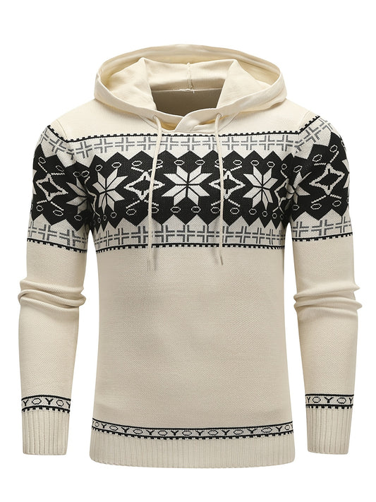 Men's Casual Hooded Slim Fit Pullover Sweater