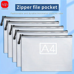 100pcs Mesh Zipper Bag Waterproof Storage Document Bag