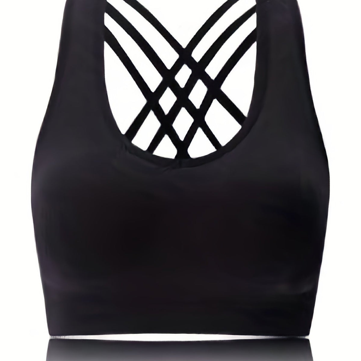 Criss Cross Back Sports Bra Push Up Shockproof Bra