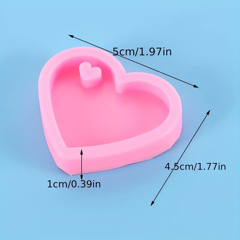 Heart Shape Silicone Mold DIY Keychain Pendant Jewelry Epoxy Resin Mould