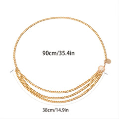 Boho Sun Flower Body Chain Golden Beach Belt for Women