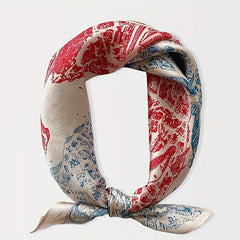 Horse Print Silk Scarf Neckband Women Head Scarves