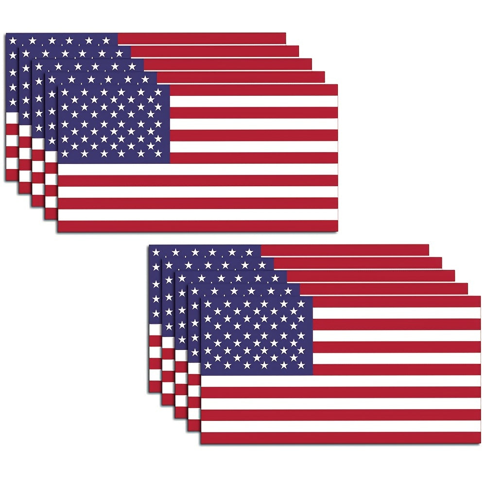 5X3 Inch American Flag Decal Patriotic Stars Self-adhesive Waterproof