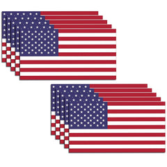 5X3 Inch American Flag Decal Patriotic Stars Self-adhesive Waterproof