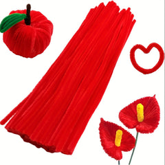 201 Pipe Cleaners Set Red Chenille Stems w/ Craft Tutorial