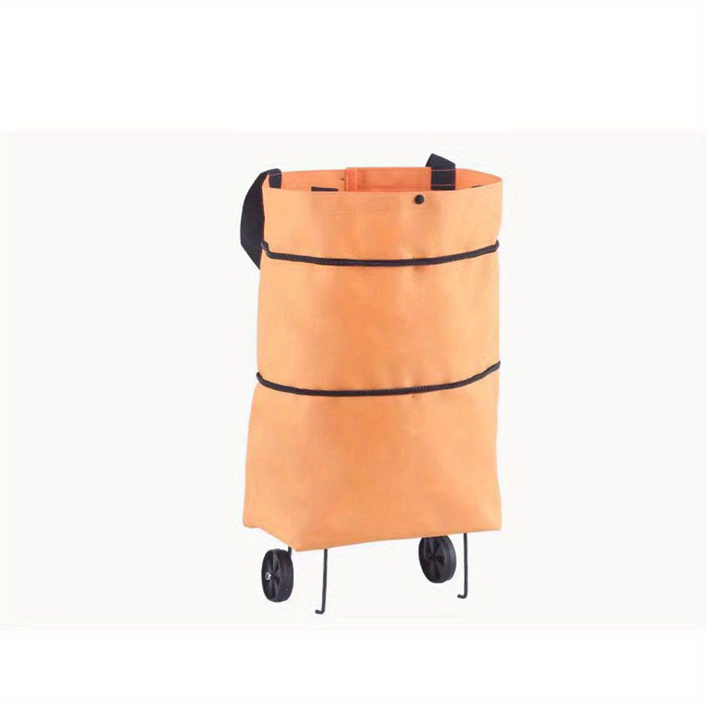 Foldable Shopping Bag with Wheels Large Capacity Luggage Storage