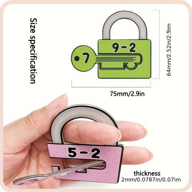 Math Matching Locks Toy Number Sorting Puzzle for Kids Ages 3