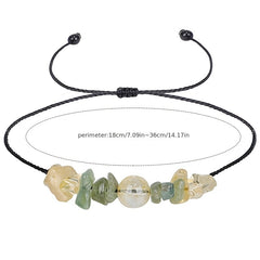 Adjustable Braid Bracelet with Crystal Stone Beads