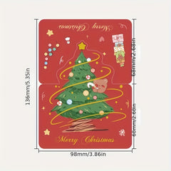 Christmas Cards 6pcs/12pcs Message Blessing Supplies For Friends And Family