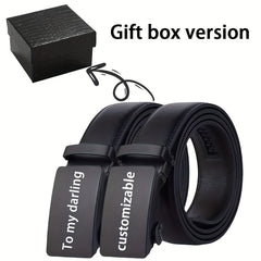 Men's Faux Leather Belt w/ Automatic Buckle for Business/Casual