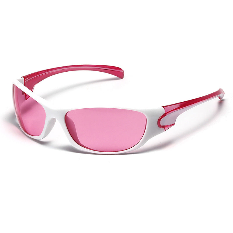 Punk Wrap Around Sunglasses Stylish Gradient Women Eyewear