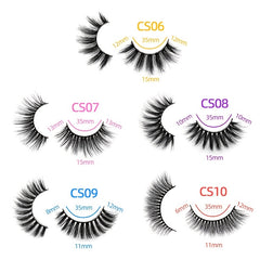 Fluffy False Eyelashes Wispy Voluminous 3D Faux Mink Lashes 10-100 Pairs