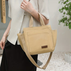 Letter Patch Canvas Crossbody Bag Women's Handbag