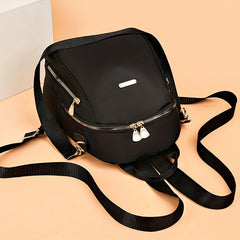 Nylon Backpack Purse Solid Travel Schoolbag Women's Two way Shoulder Bag