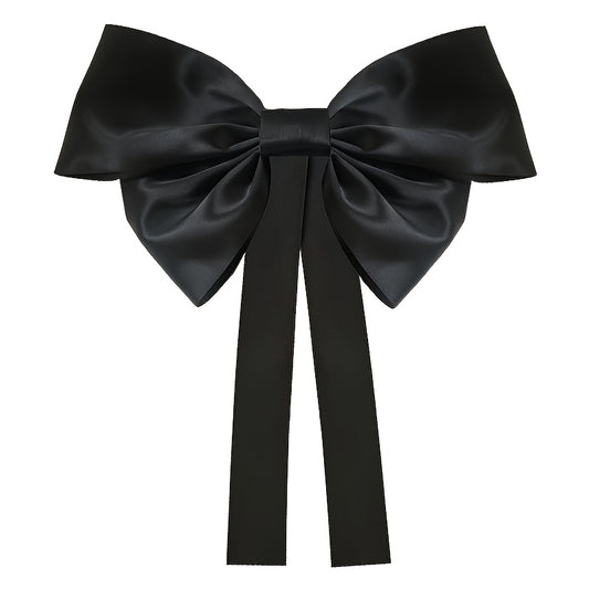 Vintage Silk Bow Ponytail Holder Hair Clip