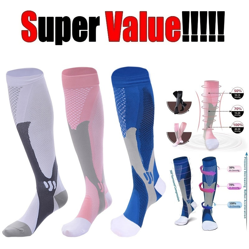 Breathable Thigh Socks 20-30 Mmhg Compression for Men and Women