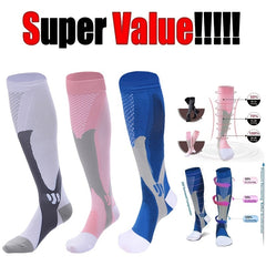 Breathable Thigh Socks 20-30 Mmhg Compression for Men and Women