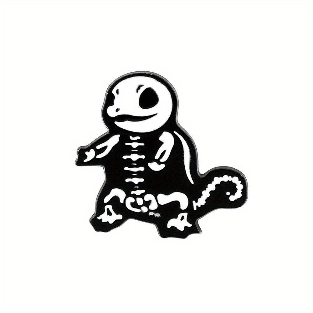 Cartoon Skeleton Animal Breast Pin For Men