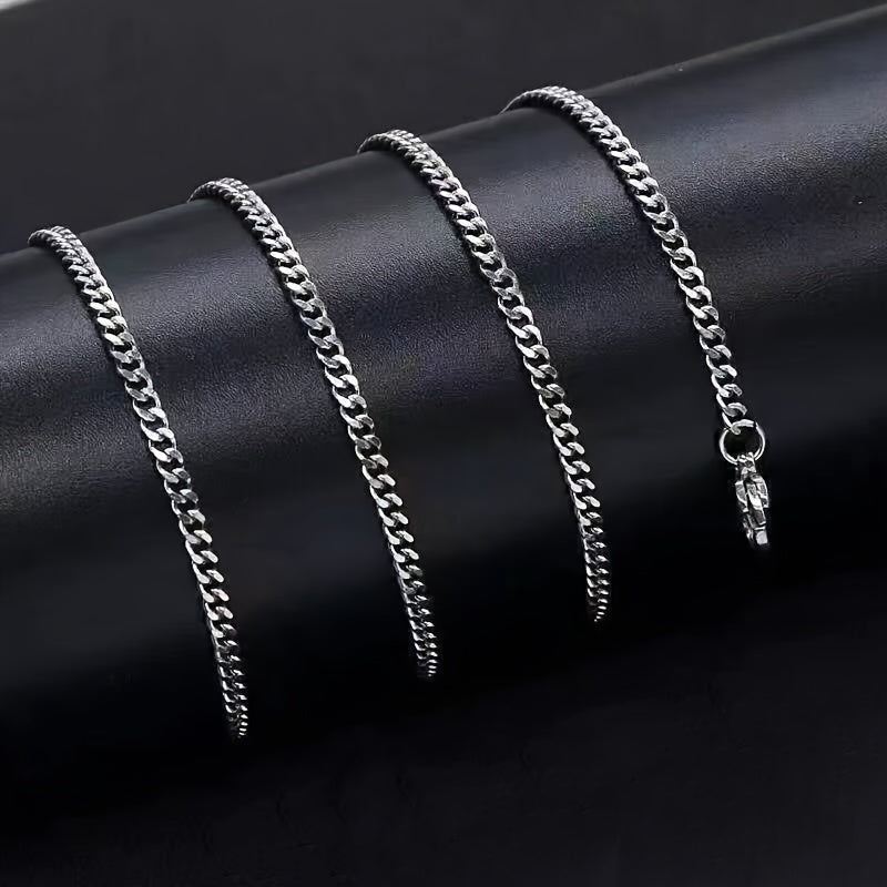 24IN Titanium Steel Cuban Chain - No Rust or Fading