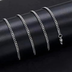24IN Titanium Steel Cuban Chain - No Rust or Fading