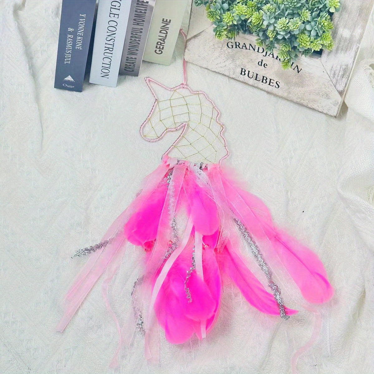 Large Unicorn Dream Catcher With Lights for Girls