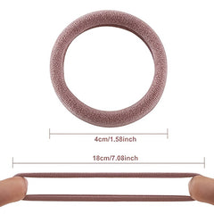 100pcs Seamless Brown Hair Ties Ponytail Holders Accessories for Thick Hair