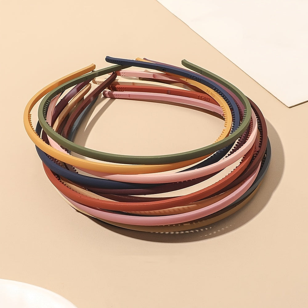 Frosted Plastic Headbands Teeth Hair Bands Non Slip Headwear