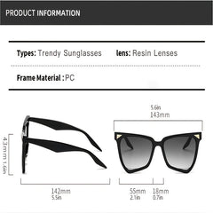 Colorful Irregular Cat's Eye Sunglasses for Women