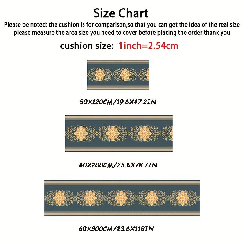 Vintage Absorbent Non Slip Cushioned Kitchen Rug
