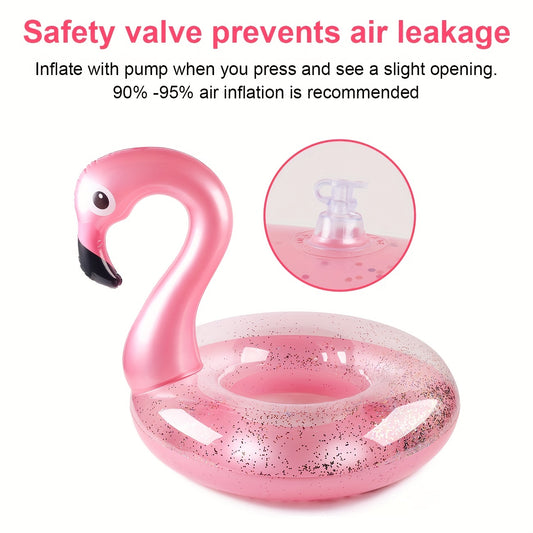 Children's Adult Flamingo Swimming Ring Red Seaside Pool