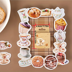 46pcs Afternoon Tea Decorative Stationery Stickers Set Scrapbooking DIY Album